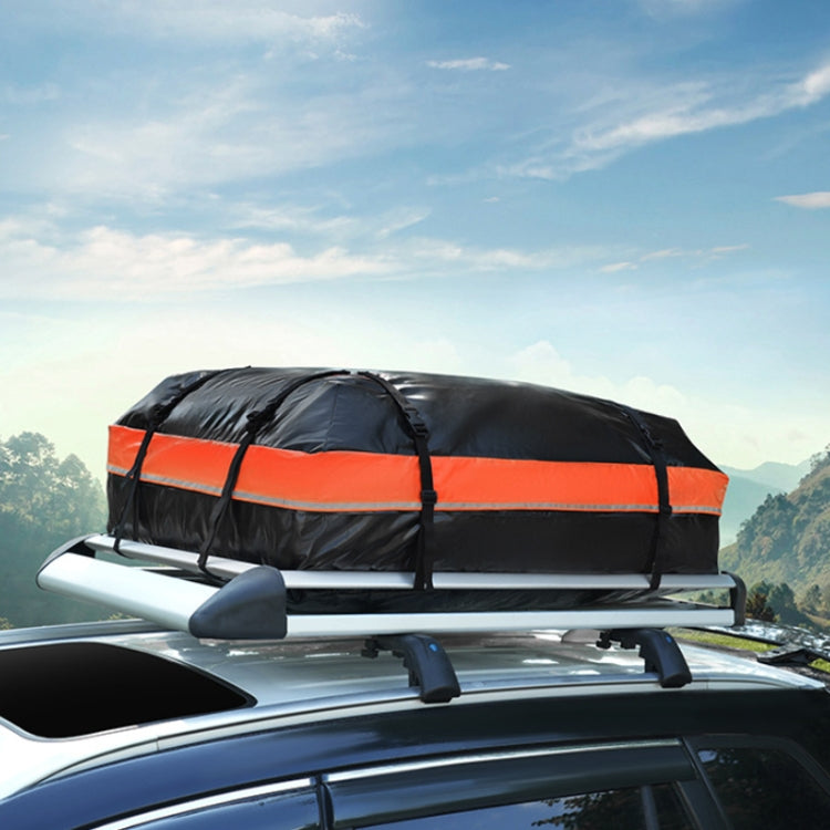 15 Cubic Feet Waterproof Car Roof Storage Luggage Bag - Black