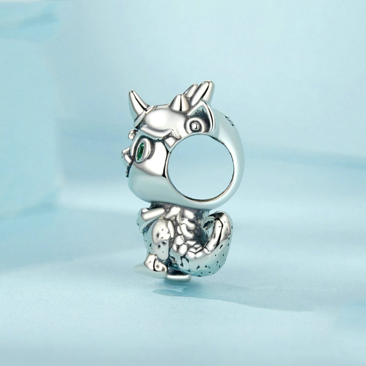 S925 Sterling Silver New Year Cute Little Dragon DIY Beads - SCC2720