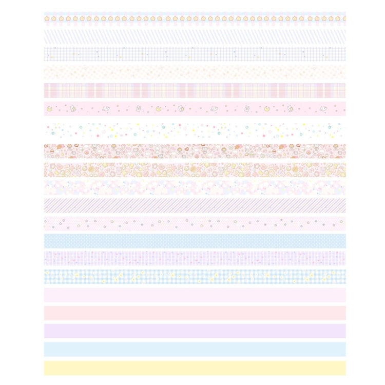20rolls /Box 0.7cm x 3m Split Thin Washi Tape Set DIY Scrapbook Stickers