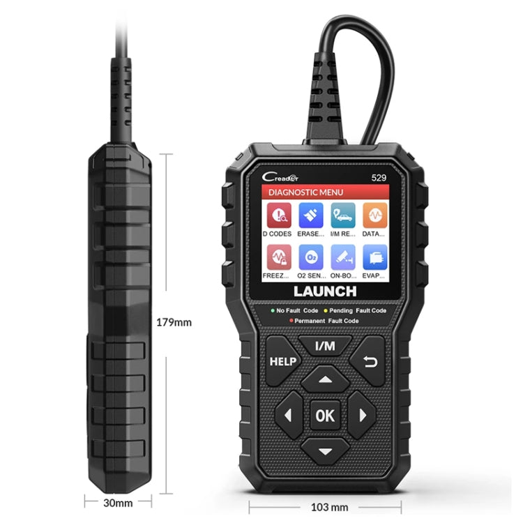 Launch Creader CR529 OBD2 Car Engine Fault Tester Code Scanner - Black