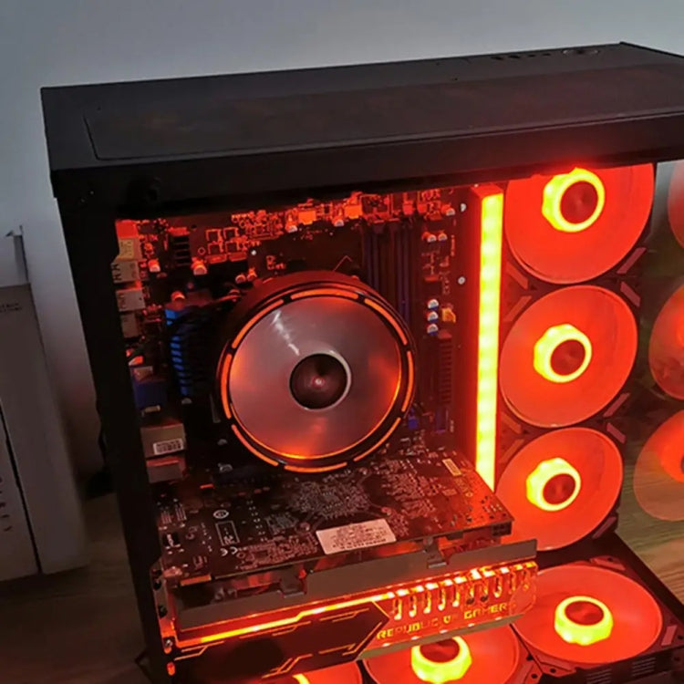 COOLMOON CPU Cooler Desktop Computer Auto Color Change Multi-Platform Mute Cooling Fan - Colorful Fine Aperture
