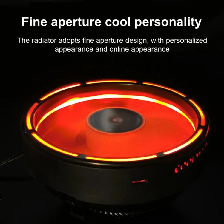 COOLMOON CPU Cooler Desktop Computer Auto Color Change Multi-Platform Mute Cooling Fan - Colorful Fine Aperture