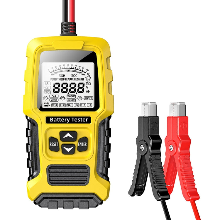 FOXSUR 12V/24V Automotive Lead-acid Battery Internal Resistance Rapid Analyzer - Yellow