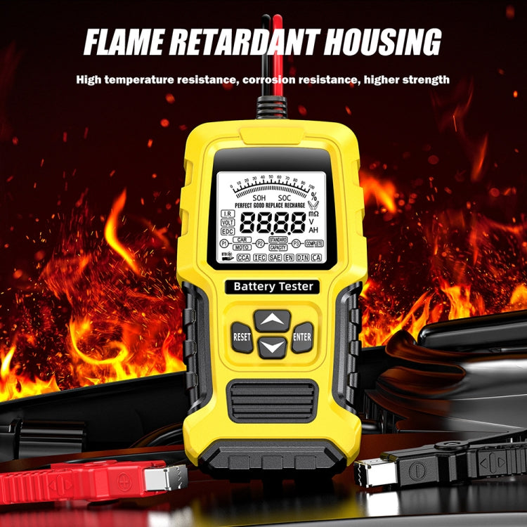 FOXSUR 12V/24V Automotive Lead-acid Battery Internal Resistance Rapid Analyzer - Yellow