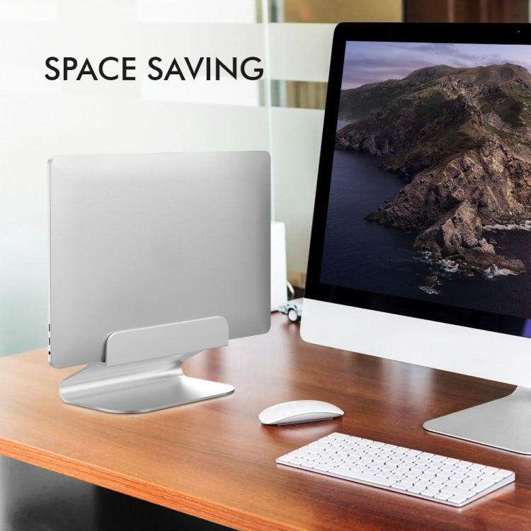 AhaStyle ST07 Laptop Stand Tablet Vertical Aluminum Desktop Storage Base - Silver