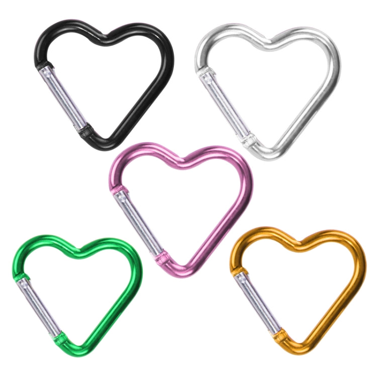 5pcs Love Hiking Buckles Backpack Hooks Cell Phone Water Bottle Hooks - Random Color Delivery