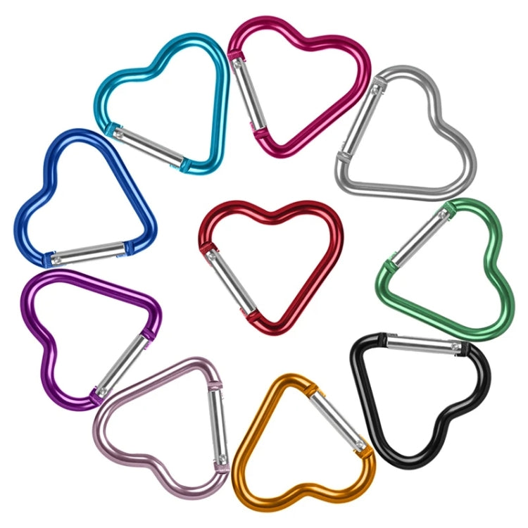 5pcs Love Hiking Buckles Backpack Hooks Cell Phone Water Bottle Hooks - Random Color Delivery