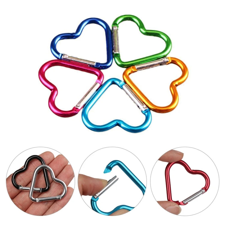 5pcs Love Hiking Buckles Backpack Hooks Cell Phone Water Bottle Hooks - Random Color Delivery