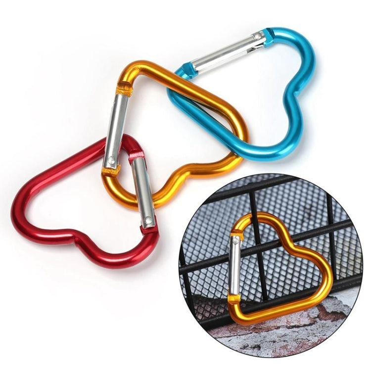 5pcs Love Hiking Buckles Backpack Hooks Cell Phone Water Bottle Hooks - Random Color Delivery