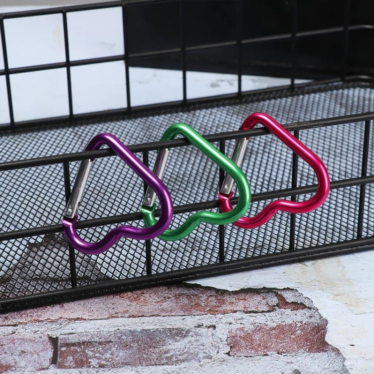 5pcs Love Hiking Buckles Backpack Hooks Cell Phone Water Bottle Hooks - Random Color Delivery