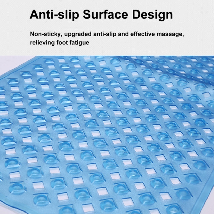Non-slip Bath Mat Diamond Cut Bathtub Mats With Drain Holes And Suction Cup 53 x 53cm - Transparent