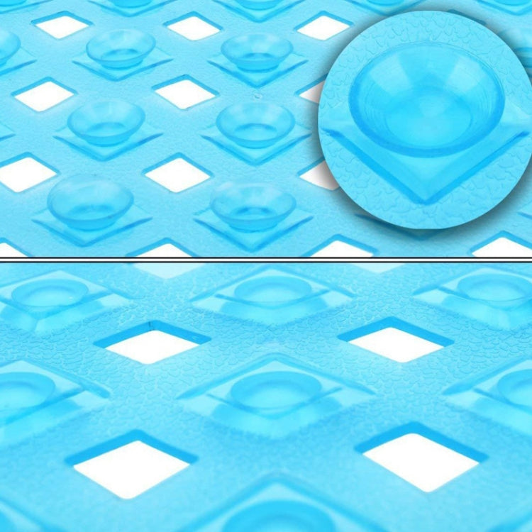 Non-slip Bath Mat Diamond Cut Bathtub Mats With Drain Holes And Suction Cup 53 x 53cm