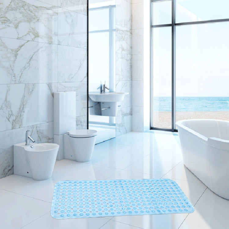 Non-slip Bath Mat Diamond Cut Bathtub Mats With Drain Holes And Suction Cup 53 x 53cm - Transparent