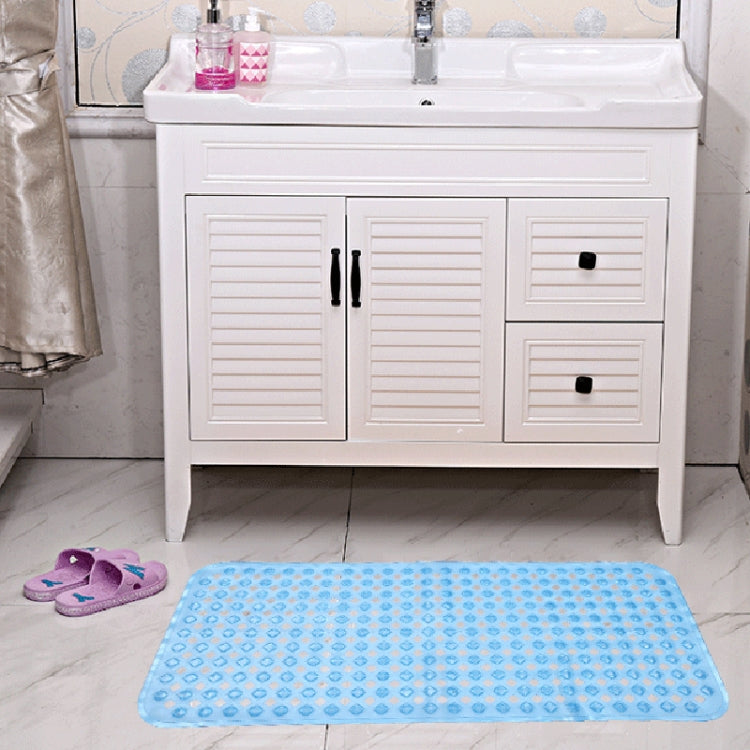 Non-slip Bath Mat Diamond Cut Bathtub Mats With Drain Holes And Suction Cup 53 x 53cm - Transparent