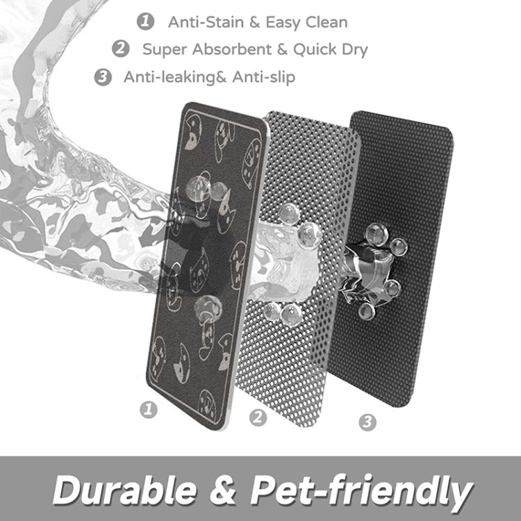 Pet Floor Mat Anti-Tear And Bite Absorbent Feeding Mat Sleeping Anti-Slip Dog Nest Pad, Style: Dogs Party Deep Gray