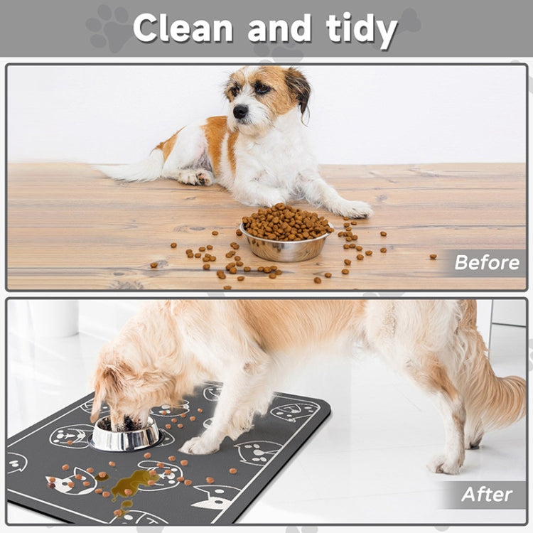 Pet Floor Mat Anti-Tear And Bite Absorbent Feeding Mat Sleeping Anti-Slip Dog Nest Pad, Style: Cats Paradise Light Gray