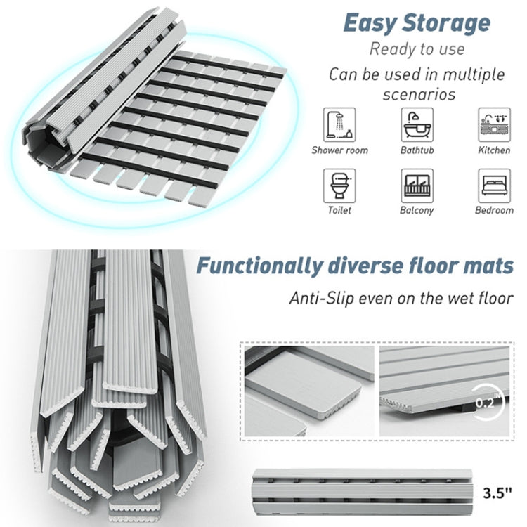 Shower Room Bathing Anti-slip Foot Mat Household Waterproof Anti-fall Bathroom Floor Mat, Size: 61x61cm