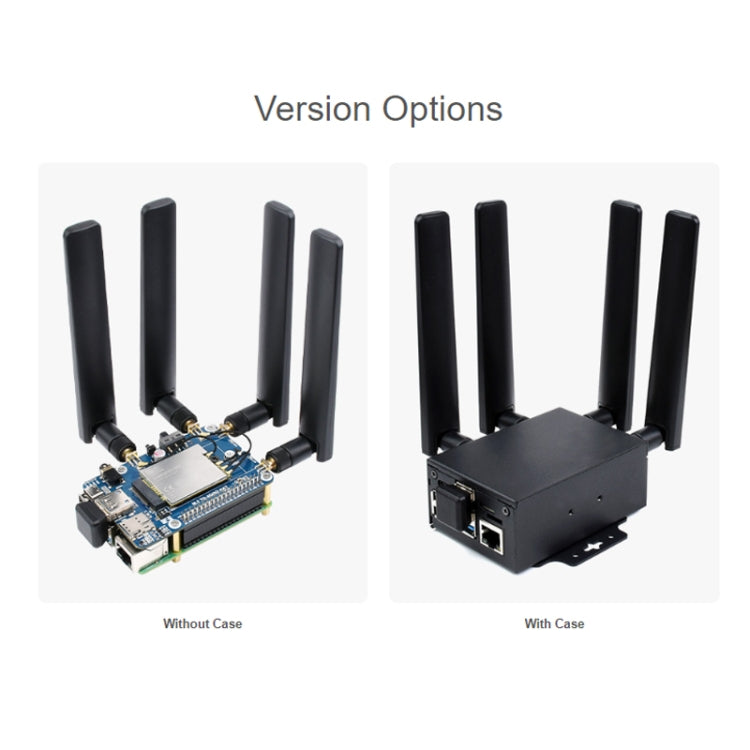 Waveshare SIM8262E-M2 5G HAT For Raspberry Pi, Quad Antennas 5G NSA, 5G/4G/3G Compatible - 23254