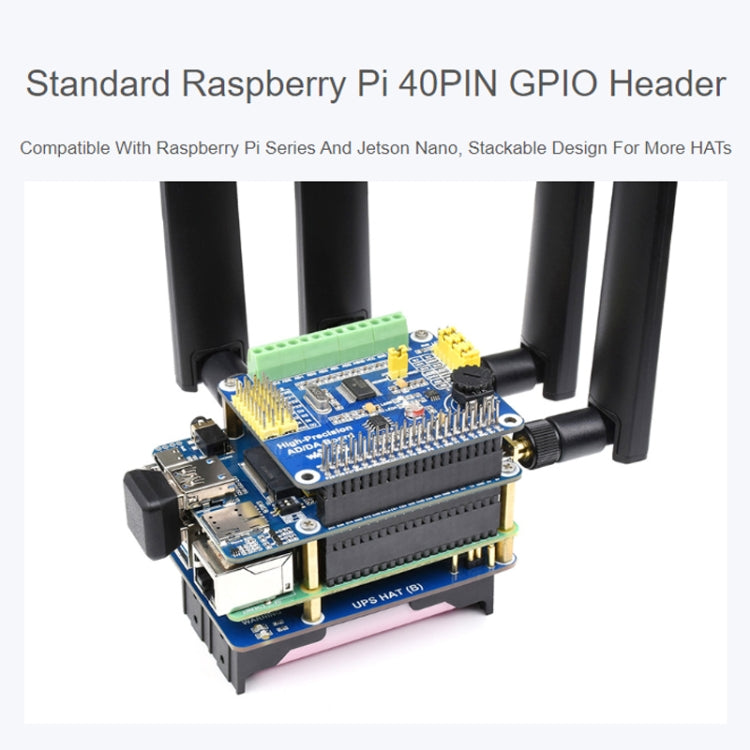 Waveshare SIM8262E-M2 5G HAT For Raspberry Pi, Quad Antennas 5G NSA, 5G/4G/3G Compatible - 23254