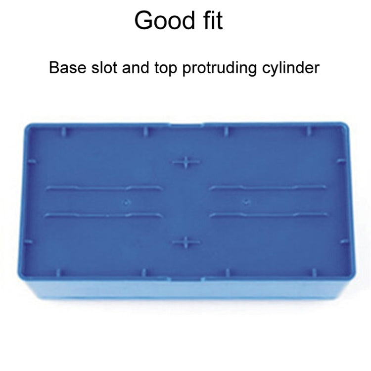 Household Stackable Building Block Organizer Student Desktop Plastic Storage Box, Model: Square Yellow