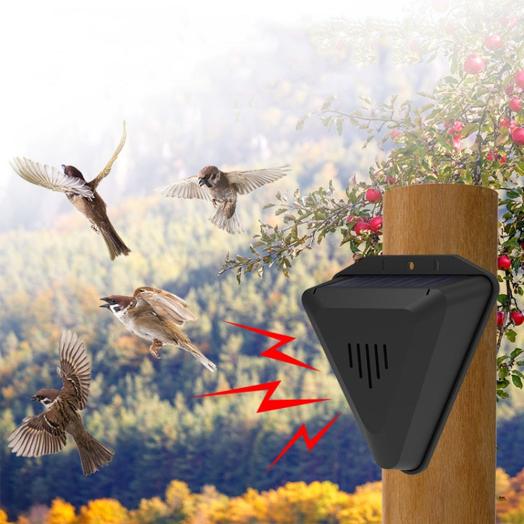 N911Q Solar Bird Repeller Orchard And Fish Pond Animal Repellent - Black