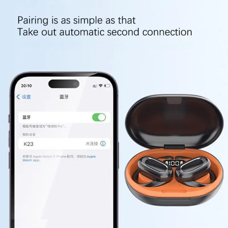 T35 OWS Adjustable Ear-Hook Call Noise Reduction Wireless Bluetooth 5.3 Earphones - Skin-color