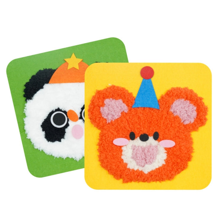 Montessori DIY Embroidery Board Kindergarten Children Cartoon Wool Stitching Material Kit, Style: Sunflower