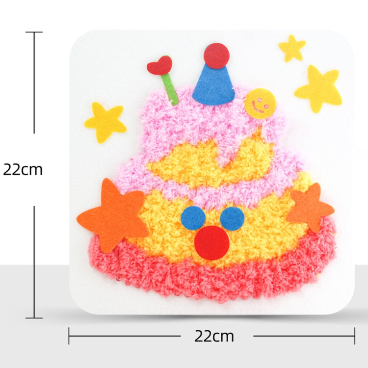 Montessori DIY Embroidery Board Kindergarten Children Cartoon Wool Stitching Material Kit, Style: Apple