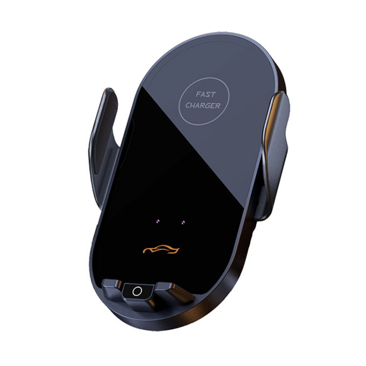 Car Air Outlet Smart Induction Wireless Charging Mobile Phone Holder - Black 66W