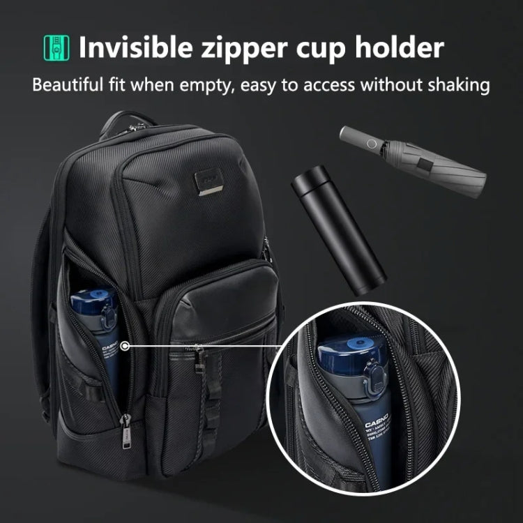 Bopai 61-123561 Large Capacity Business Trip Laptop Backpack - Black