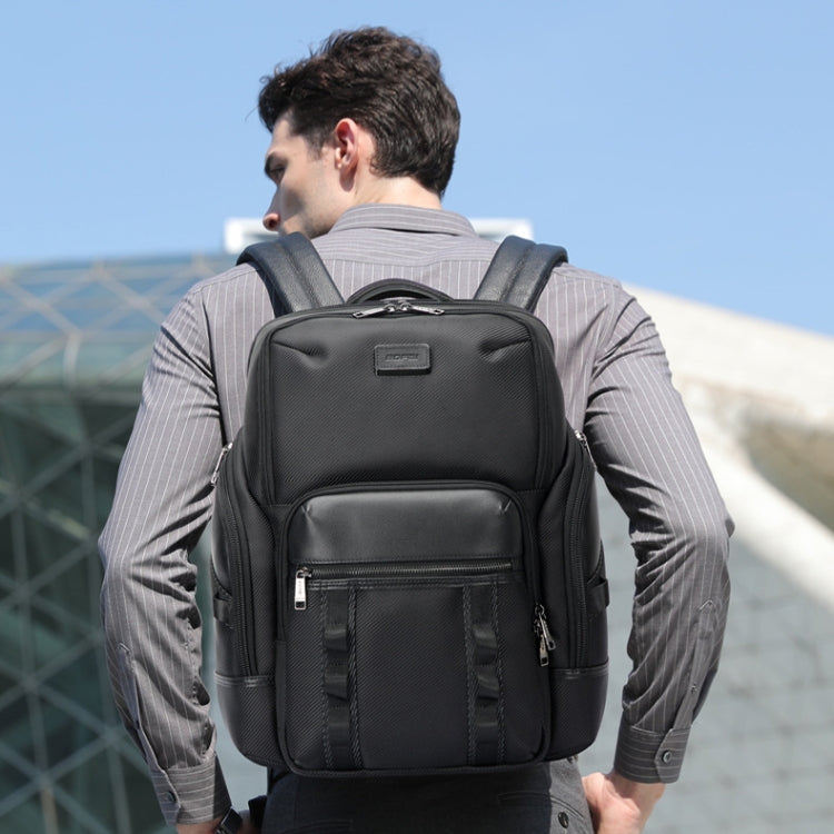 Bopai 61-123561 Large Capacity Business Trip Laptop Backpack - Black