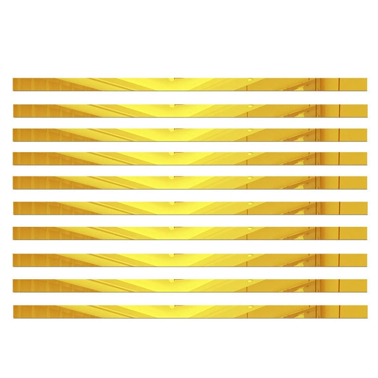 10pcs 1x90cm 3D Mirror Wall Stickers Beautiful Edge Decorative Strip Living Room TV Background Decorative Self-adhesive Beltline Sewing