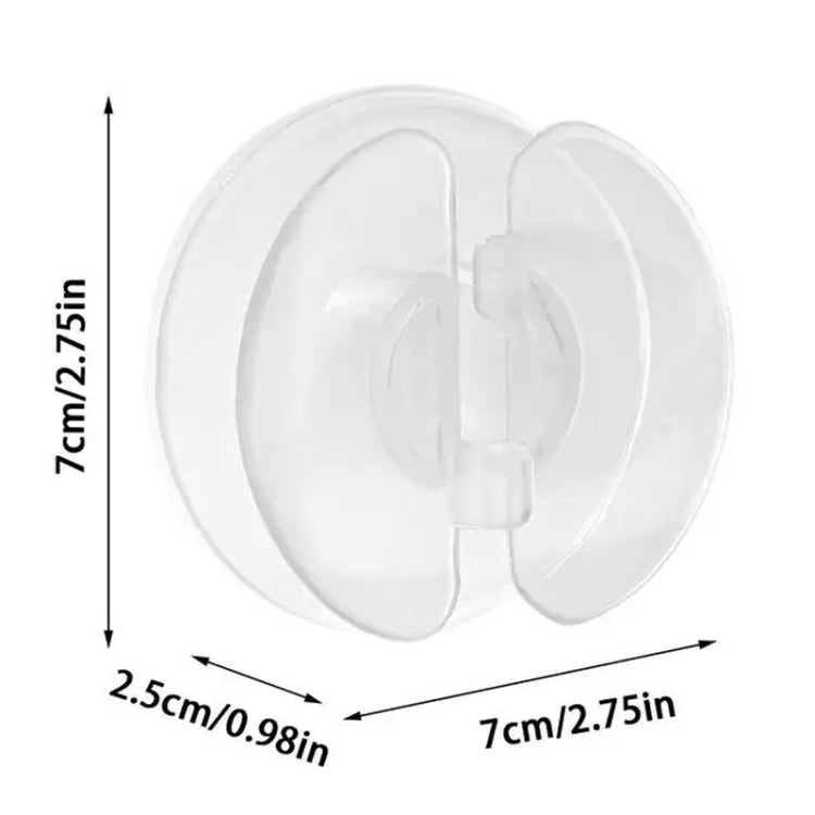 Multi-functional Data Cable Organizer Hole-free Plug Fixer Small Objects Hanger - Transparent