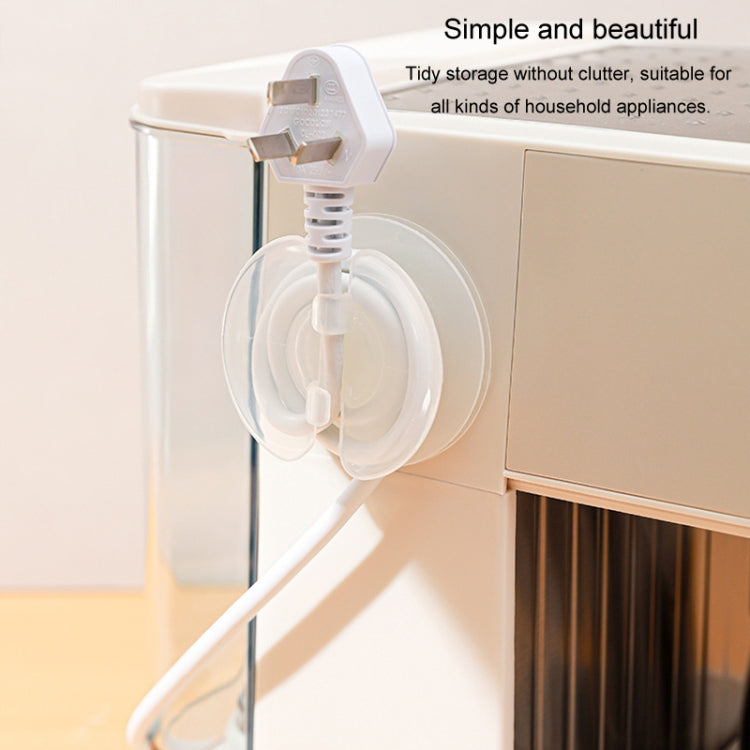 Multi-functional Data Cable Organizer Hole-free Plug Fixer Small Objects Hanger - Transparent