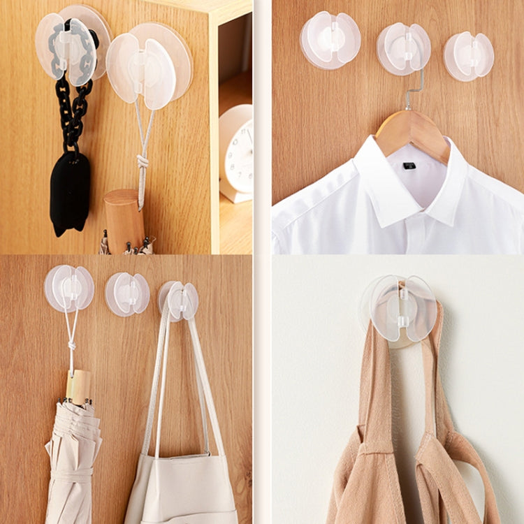Multi-functional Data Cable Organizer Hole-free Plug Fixer Small Objects Hanger - Transparent