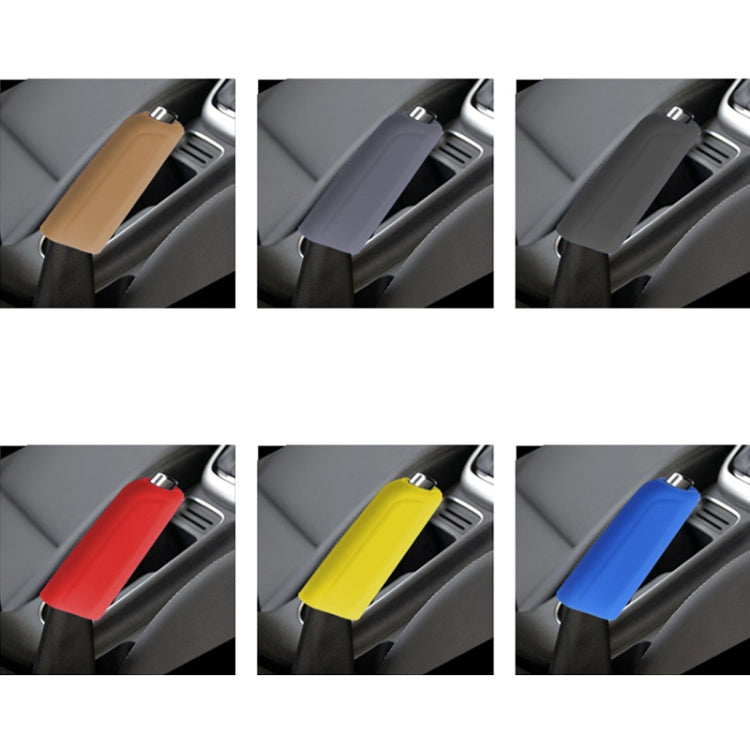 Automotive Silicone Manual Automatic Shift Lever Protective Cover, Size: Handbrake Blue