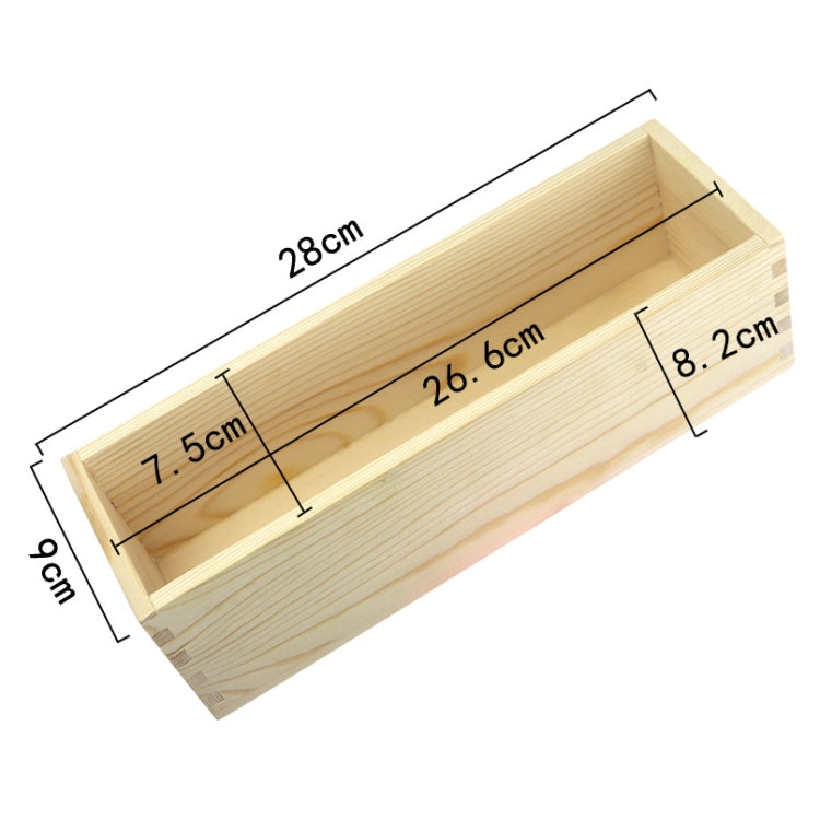 1200ml DIY Handmade Soap Mold Rectangular Wooden Box Cold Soap Mold, Specification: Wooden Box+Pink Toast Mold