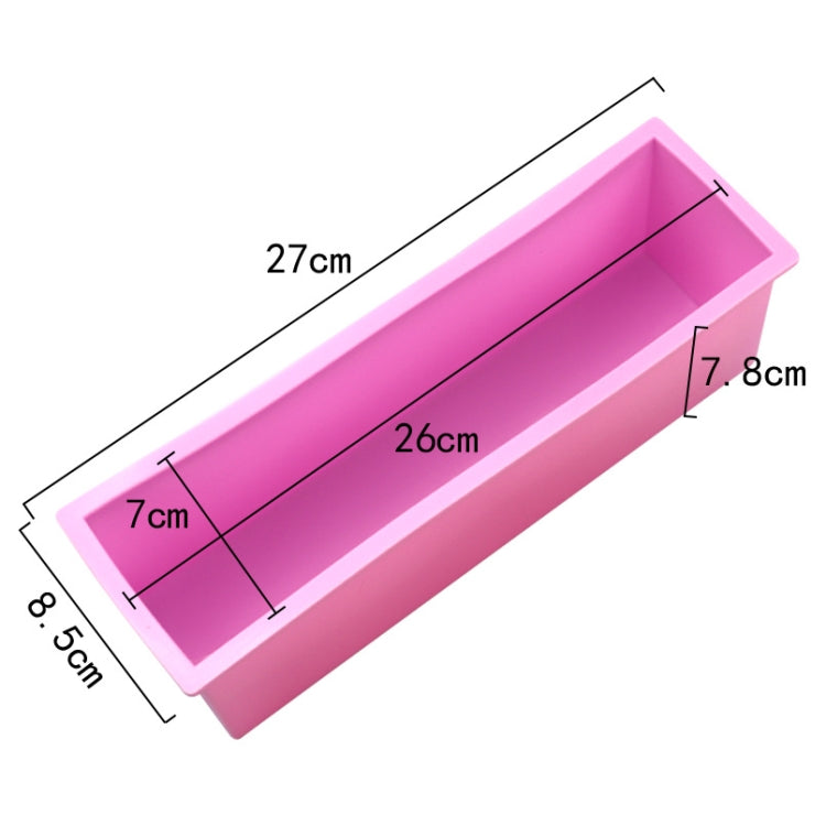 1200ml DIY Handmade Soap Mold Rectangular Wooden Box Cold Soap Mold, Specification: Wooden Box+Pink Toast Mold