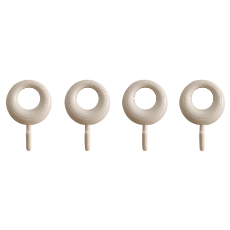 4pcs /Set Household Wall Hanging Hooks Dormitory Non-Marking Punch-Free Adhesive Hooks