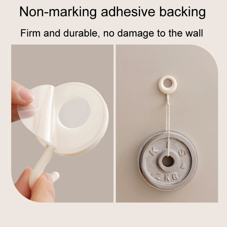 4pcs /Set Household Wall Hanging Hooks Dormitory Non-Marking Punch-Free Adhesive Hooks
