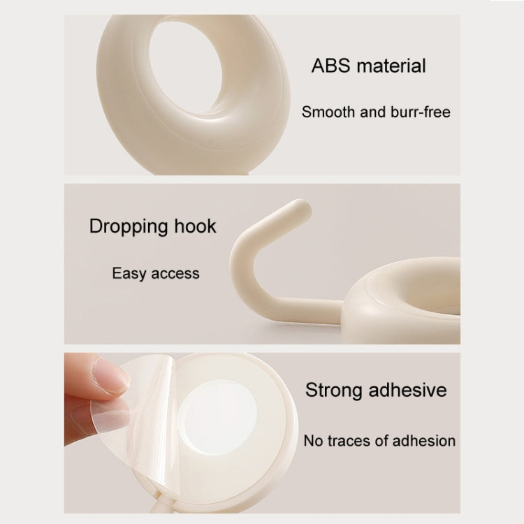 4pcs /Set Household Wall Hanging Hooks Dormitory Non-Marking Punch-Free Adhesive Hooks