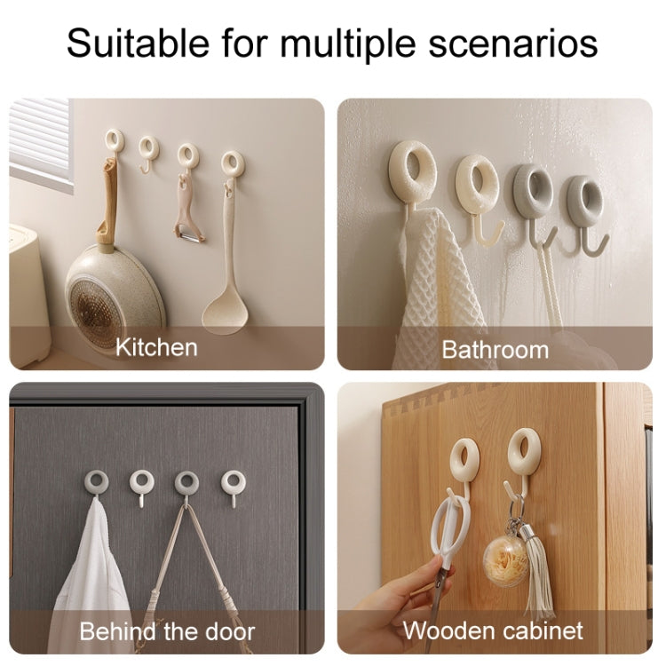4pcs /Set Household Wall Hanging Hooks Dormitory Non-Marking Punch-Free Adhesive Hooks