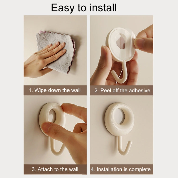 4pcs /Set Household Wall Hanging Hooks Dormitory Non-Marking Punch-Free Adhesive Hooks