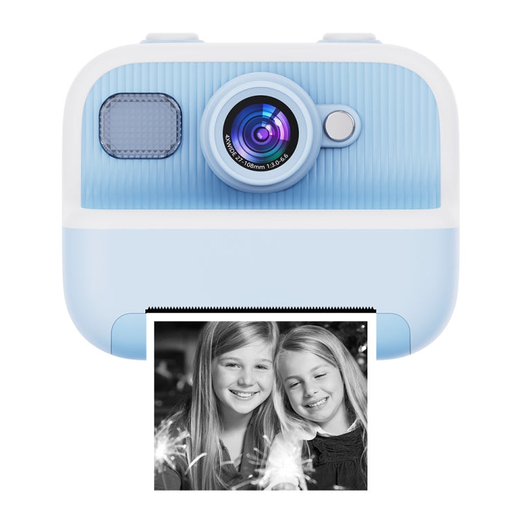 M8 2.4-Inch 1080P HD 2400W Pixel Dual-Camera Children Thermal Printing Camera, Color: Blue