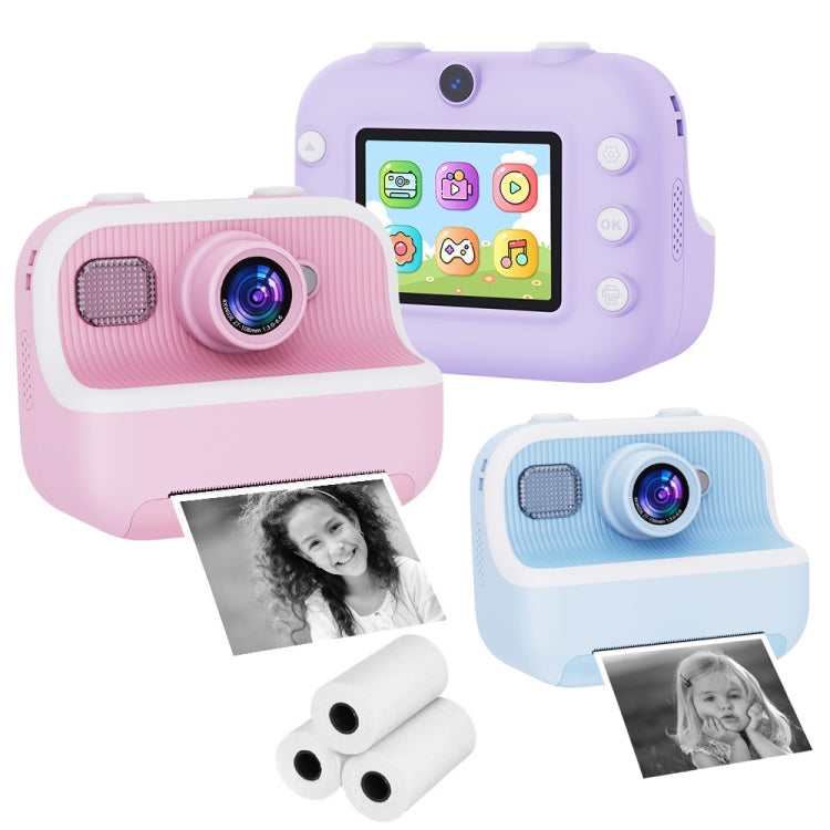 M8 2.4-Inch 1080P HD 2400W Pixel Dual-Camera Children Thermal Printing Camera, Color: Blue