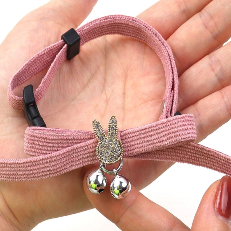 Pet Collar Jewelry Adjustable Cats Bell Necklace, Color: Black