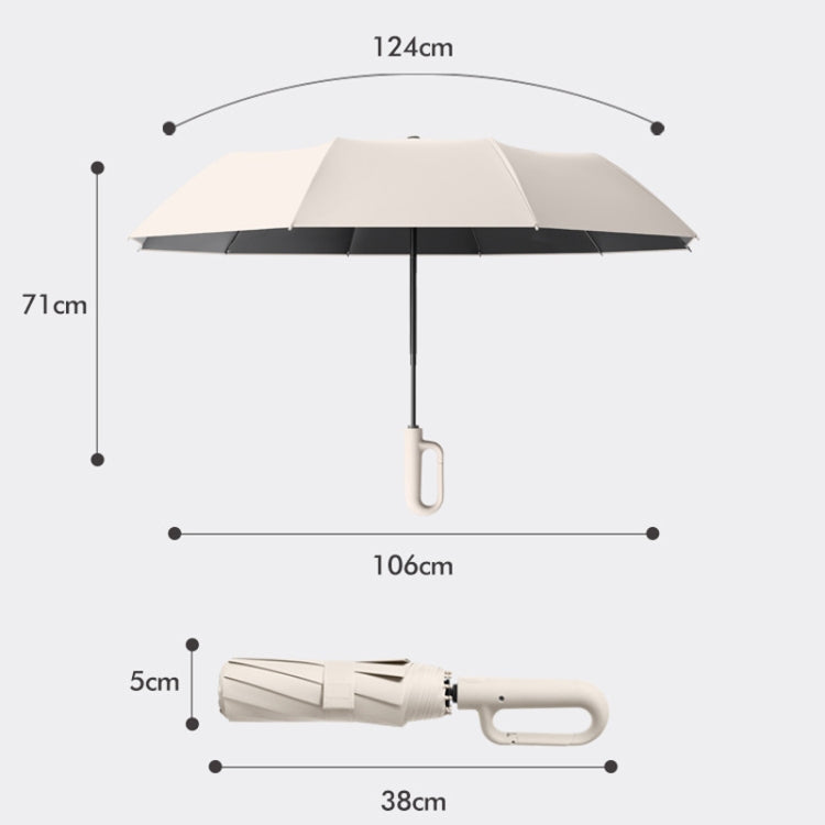 Fully Automatic Rain Or Shine Umbrella Foldable Unisex Sun Shade Umbrella, Style: Forward Blue 105cm