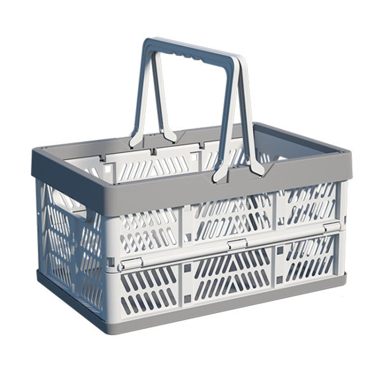 38x25x20cm Plastic Folding Storage Basket Shopping Basket Camping Storage Box With Handle