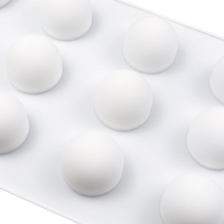15 Grids Stereo Ball Silicone Moulds Ball Shape Ice Cream Mould - White