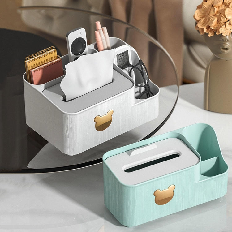 Drawing Paper Desktop Organizer Coffee Table Multifunctional Remote Control Storage Box, Color: White Large